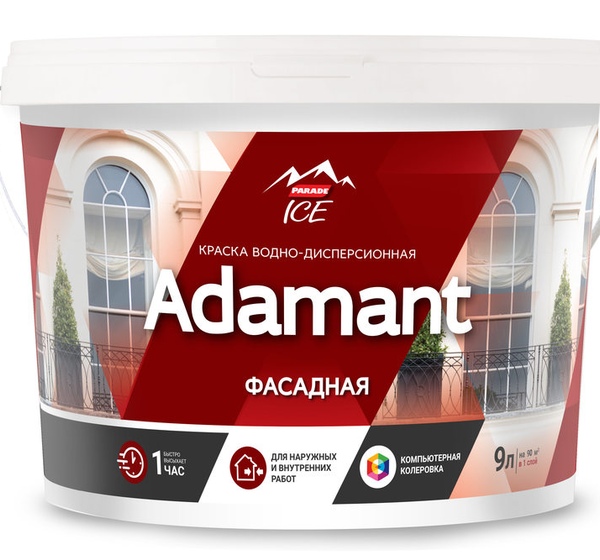 Краска фасадная Adamant 9 л база A